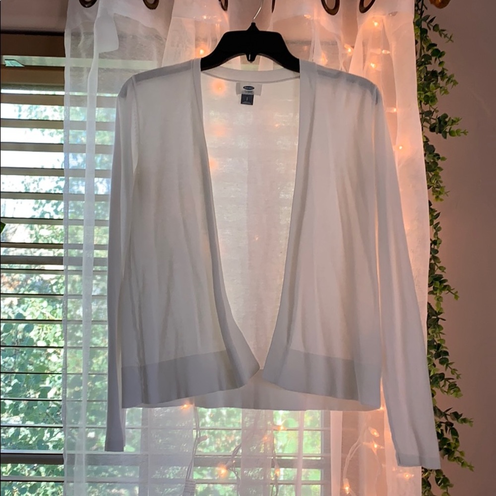 White cardigan
